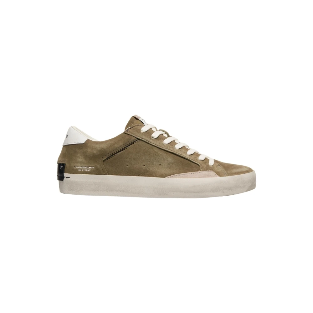 Crime London Groene Distressed Sneakers Heren Schoenen