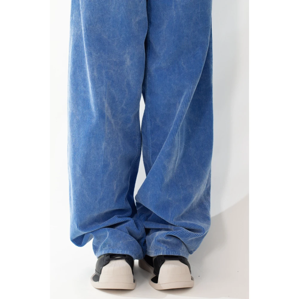 Haikure Velvet Washed Loose Jeans Blue Dames