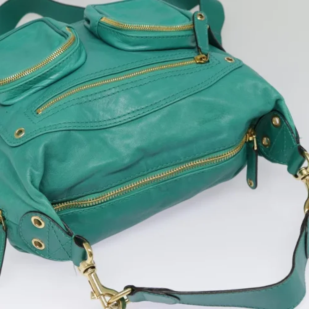 Gucci Vintage Pre-owned Leather backpacks Green Dames