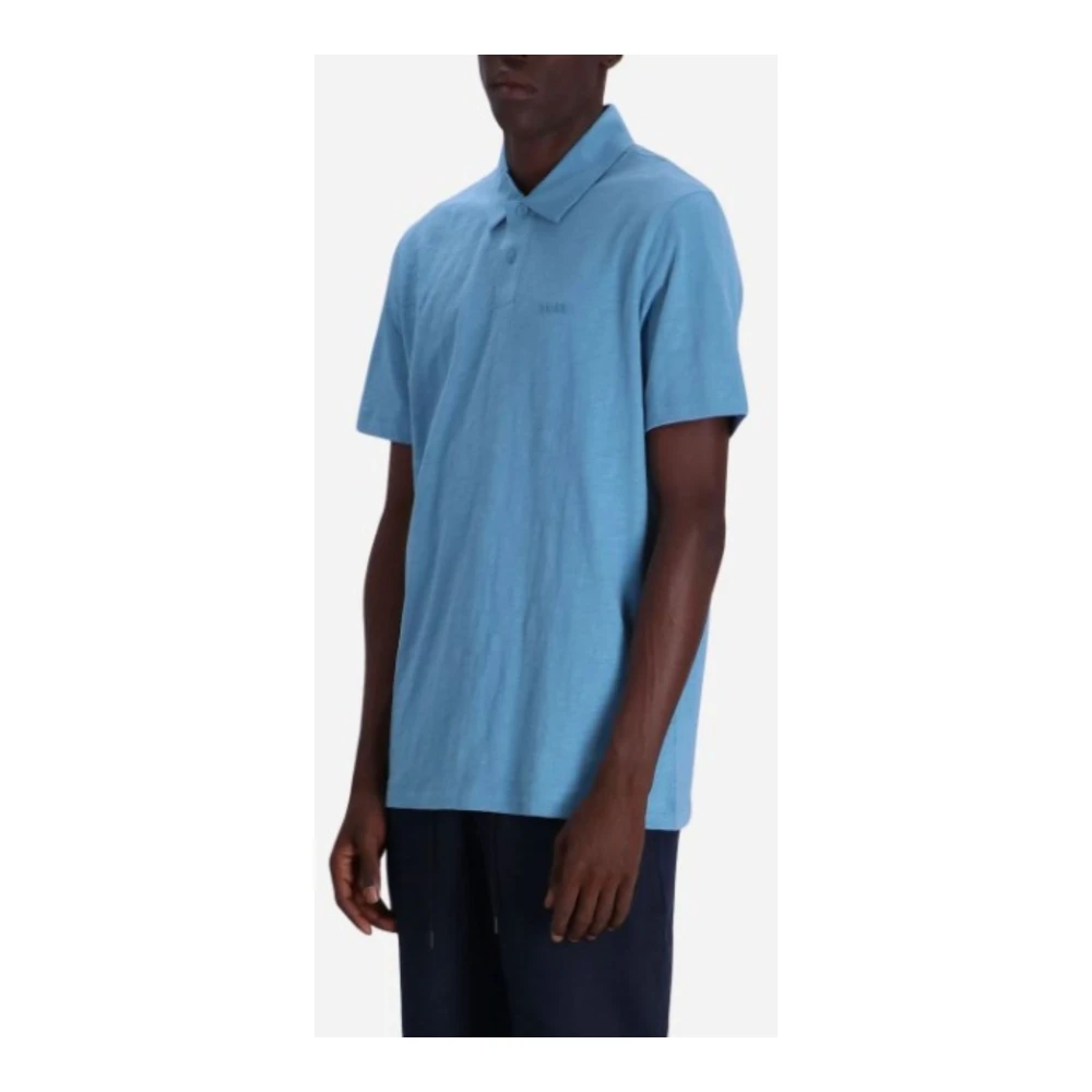 Hugo Boss Heren Slub Polo Shirt Blue Heren