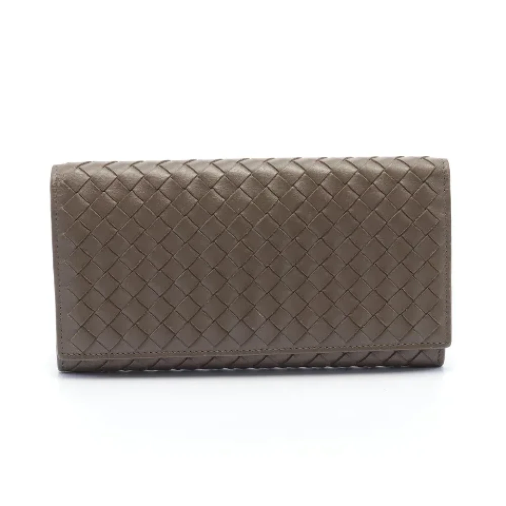 Bottega Veneta Vintage Pre-owned Leather wallets Brown Dames