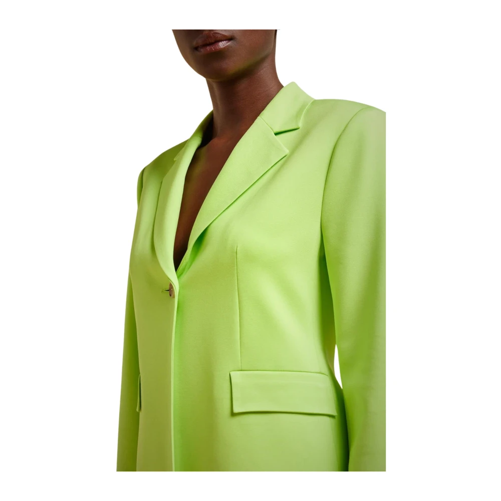 Liviana Conti Milano Blazer met enkele knoop Green Dames