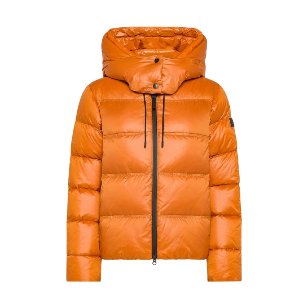 Peuterey Oranje Kleur Bomberjack Lichtgewicht Nylon Orange Dames