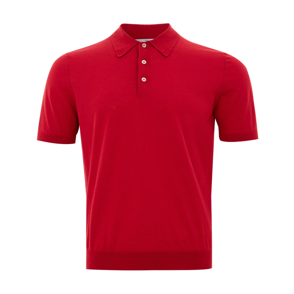 Gran Sasso Rode Katoenen Poloshirt Red Heren