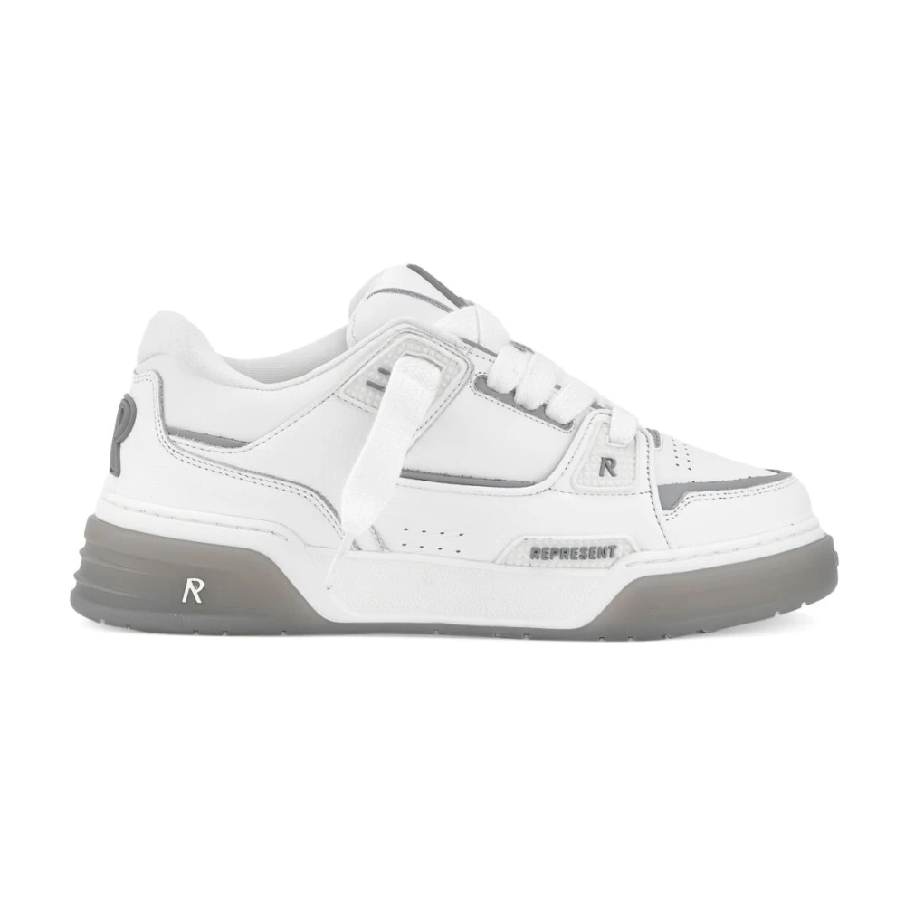 Represent Men's White Sneakers, 10 Uk, Trainers