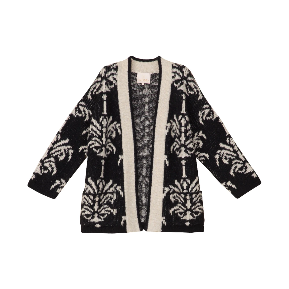 By Timo Multicolor Cardigans, Female, S, Cozy Winter Knit Cardigan