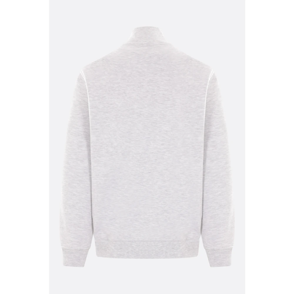 BRUNELLO CUCINELLI Lichtgrijze Sweater met Rits Gray Heren