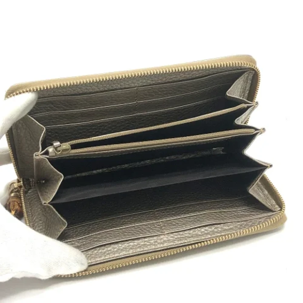 Gucci Vintage Pre-owned Leather wallets Yellow Dames