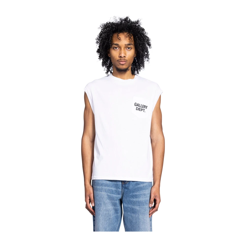 Gallery Dept. Witte Mouwloze Tee White Heren