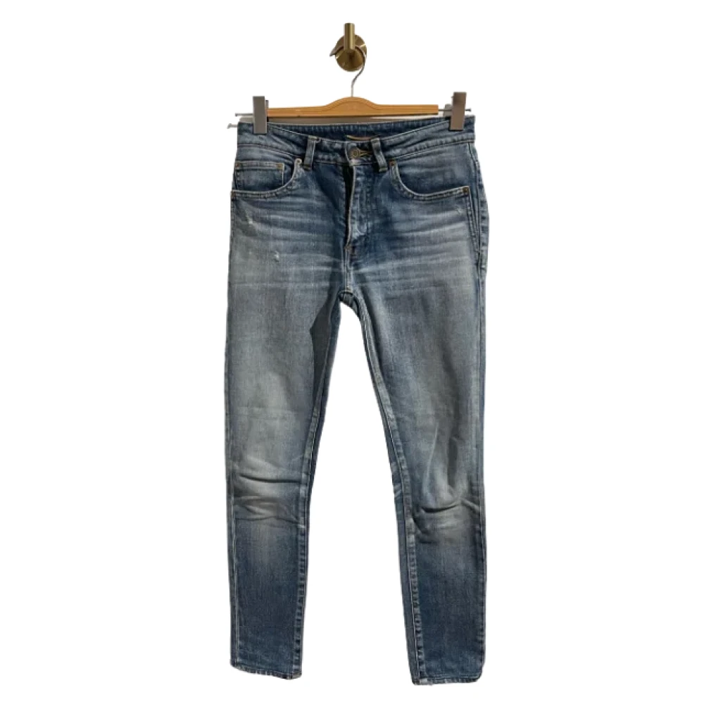 Yves Saint Laurent Vintage Pre-owned Cotton jeans Blue Dames
