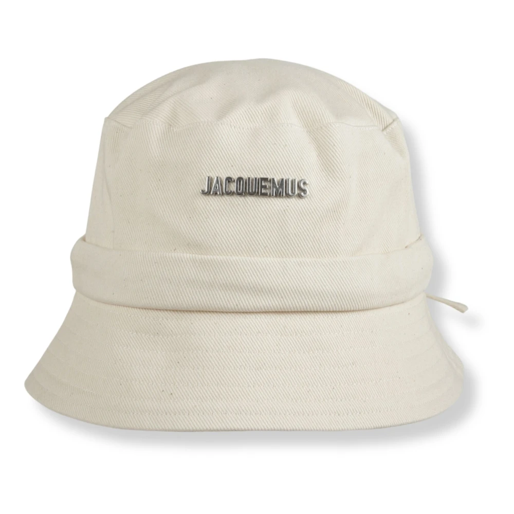 Jacquemus Women's White Accessories, 58 Cm, The Gadjo Bucket Hat