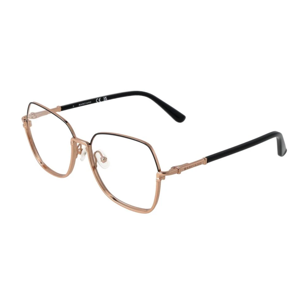 Guess Zwarte Metalen Vierkante Optische Frames Black Dames