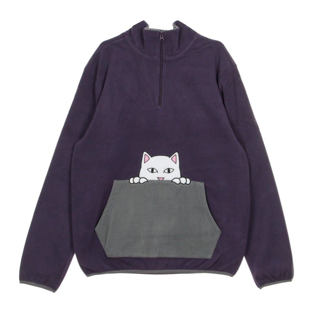 Ripndip Hoge Hals Sweatshirt Peeking Nerm Paars grijs Purple Heren