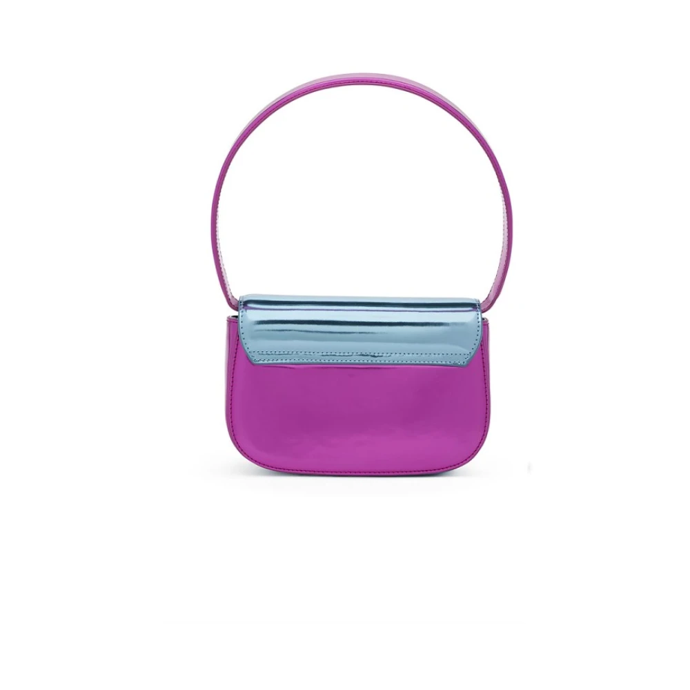 Diesel Blauwe spiegel leren schoudertas Multicolor Dames