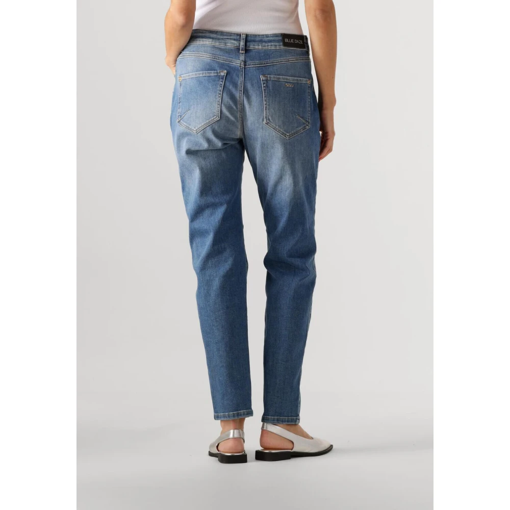 Summum Woman Zachte Tapered Jeans in Lichtblauw Blue Dames