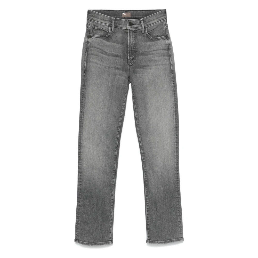 Mother Rascal Flood Straight Leg Jeans Gray Dames