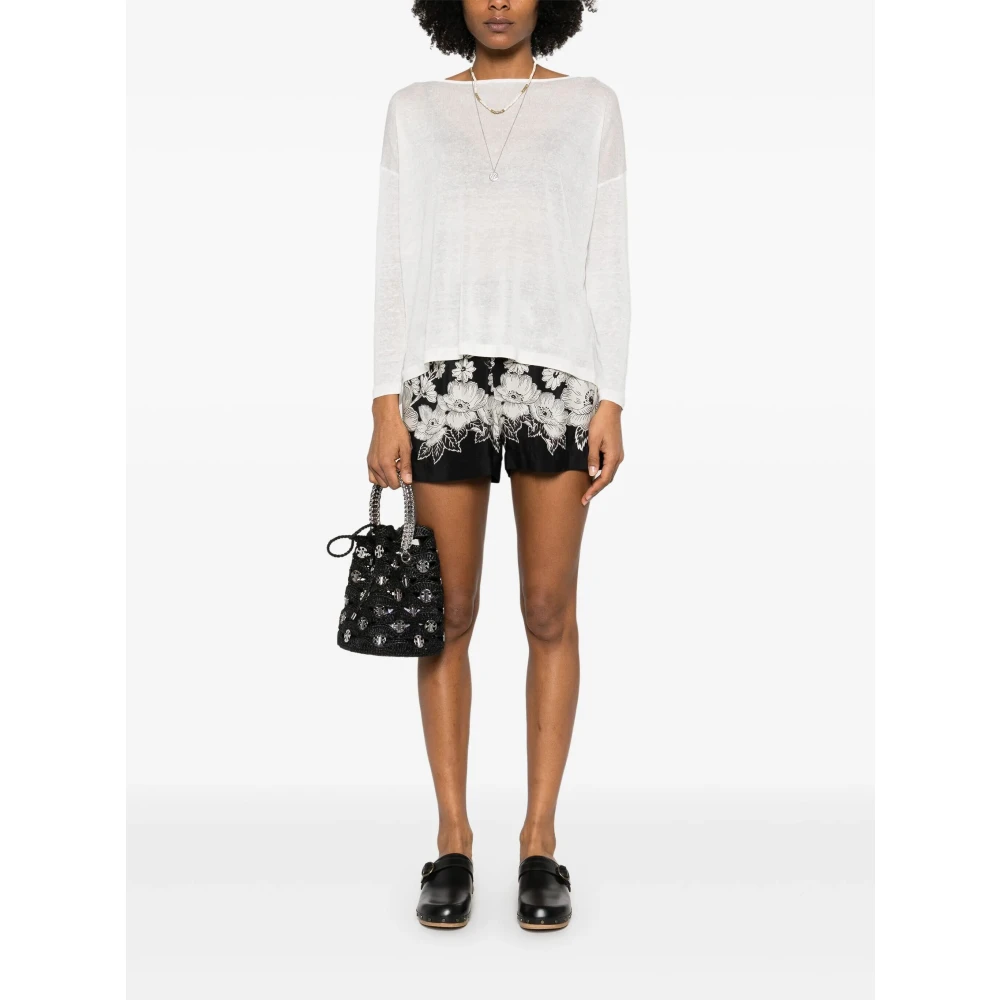 P.a.r.o.s.h. Chique Zwarte Shorts voor Moderne Vrouwen Black Dames