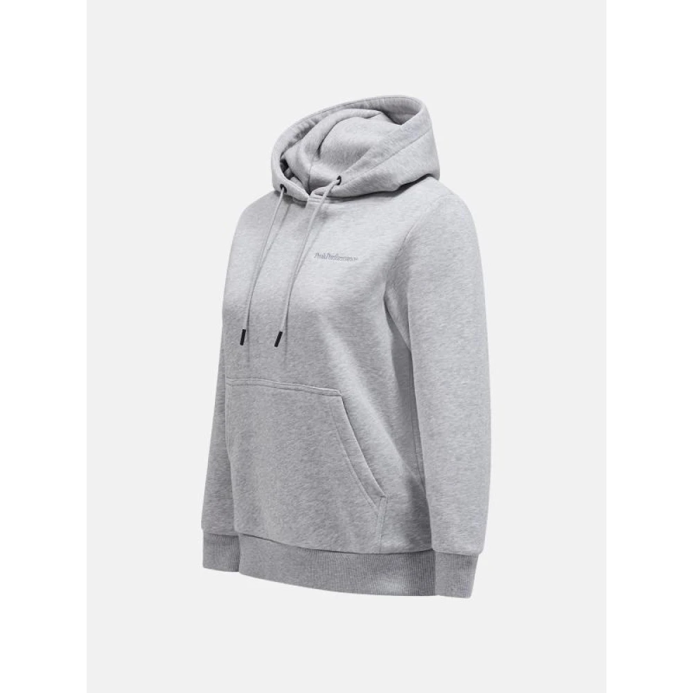 Peak Performance Originele Logo Hoodie Gray Dames
