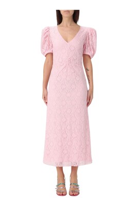 pink-lace-midi-dress-puff-sleeves