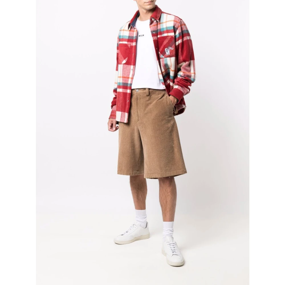 Msgm Heren Logo Print Wit T-shirt White Heren