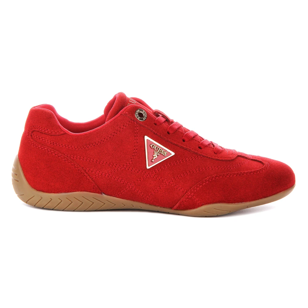 Guess Women's Red Sneakers, 6 Uk, Gabiey Suede Running Shoes