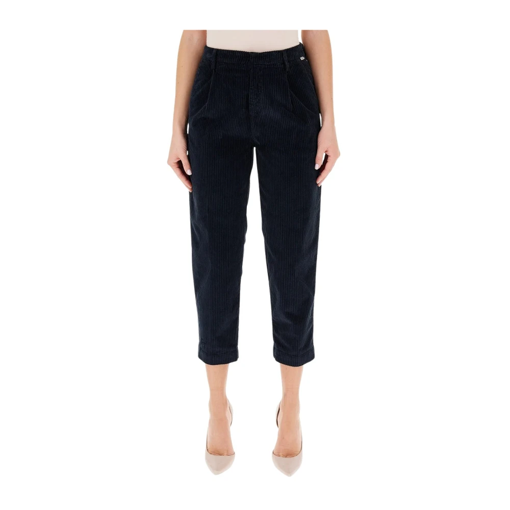 Roy Roger's Women's Blue Cropped Trousers, W30, Maemi Chino Trousers