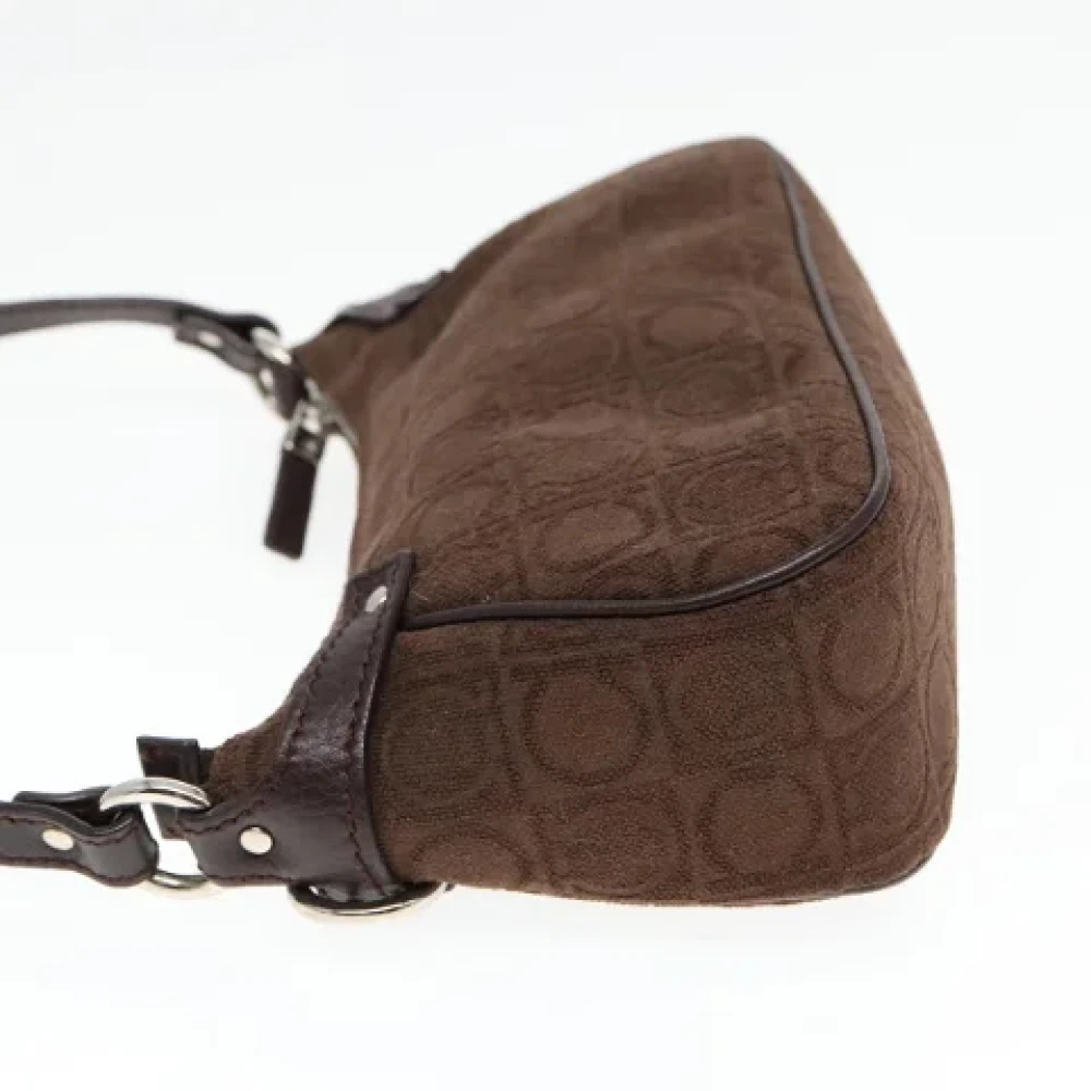 Salvatore Ferragamo Pre-owned Suede shoulder-bags Brown Dames