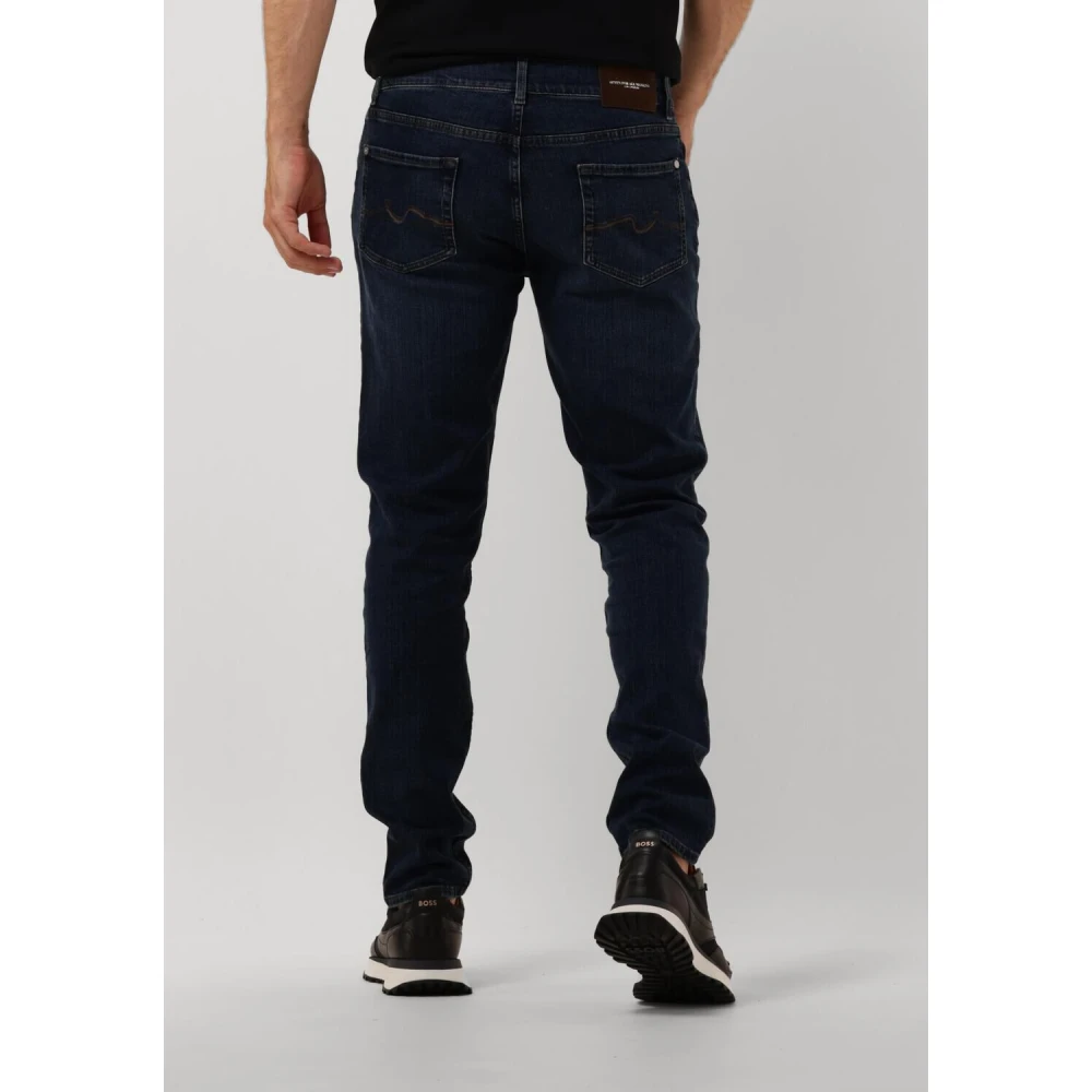 7 For All Mankind Slim Fit Jeans Donkerblauw Blue Heren