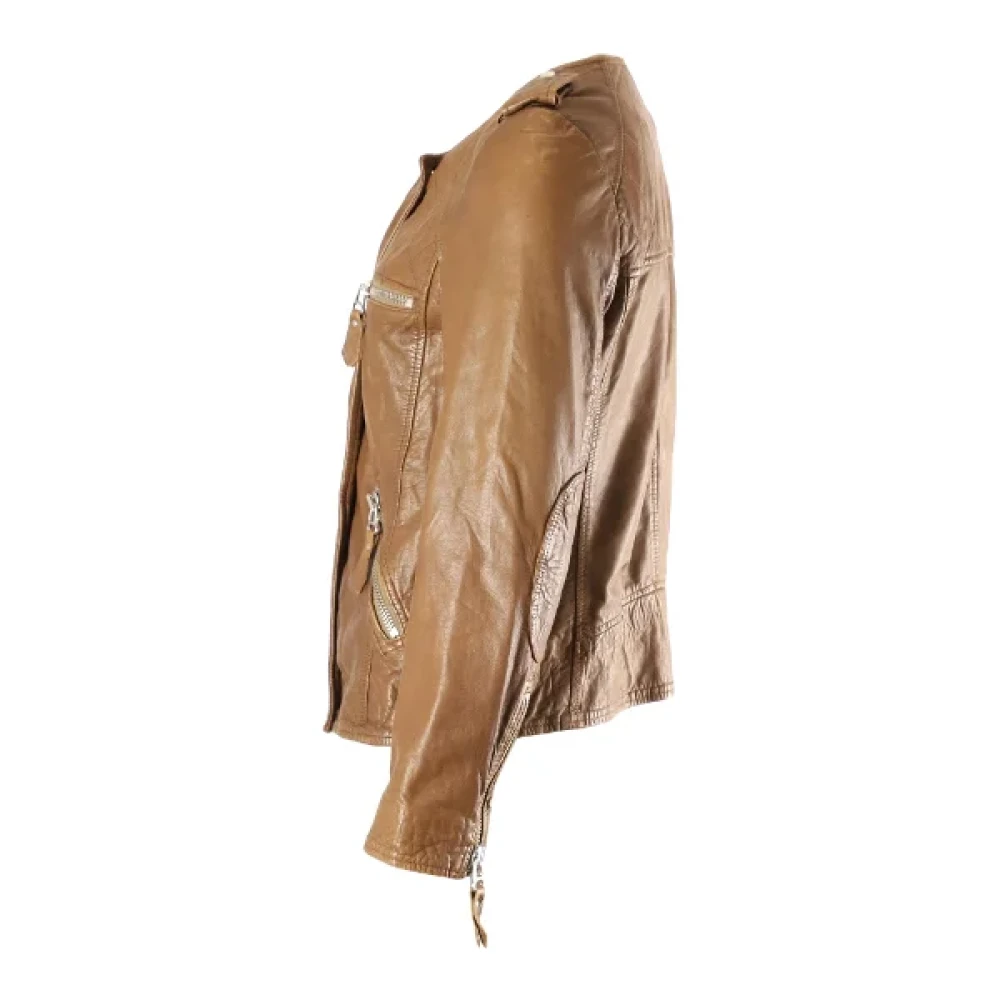Isabel Marant Pre-owned Leather outerwear Brown Dames