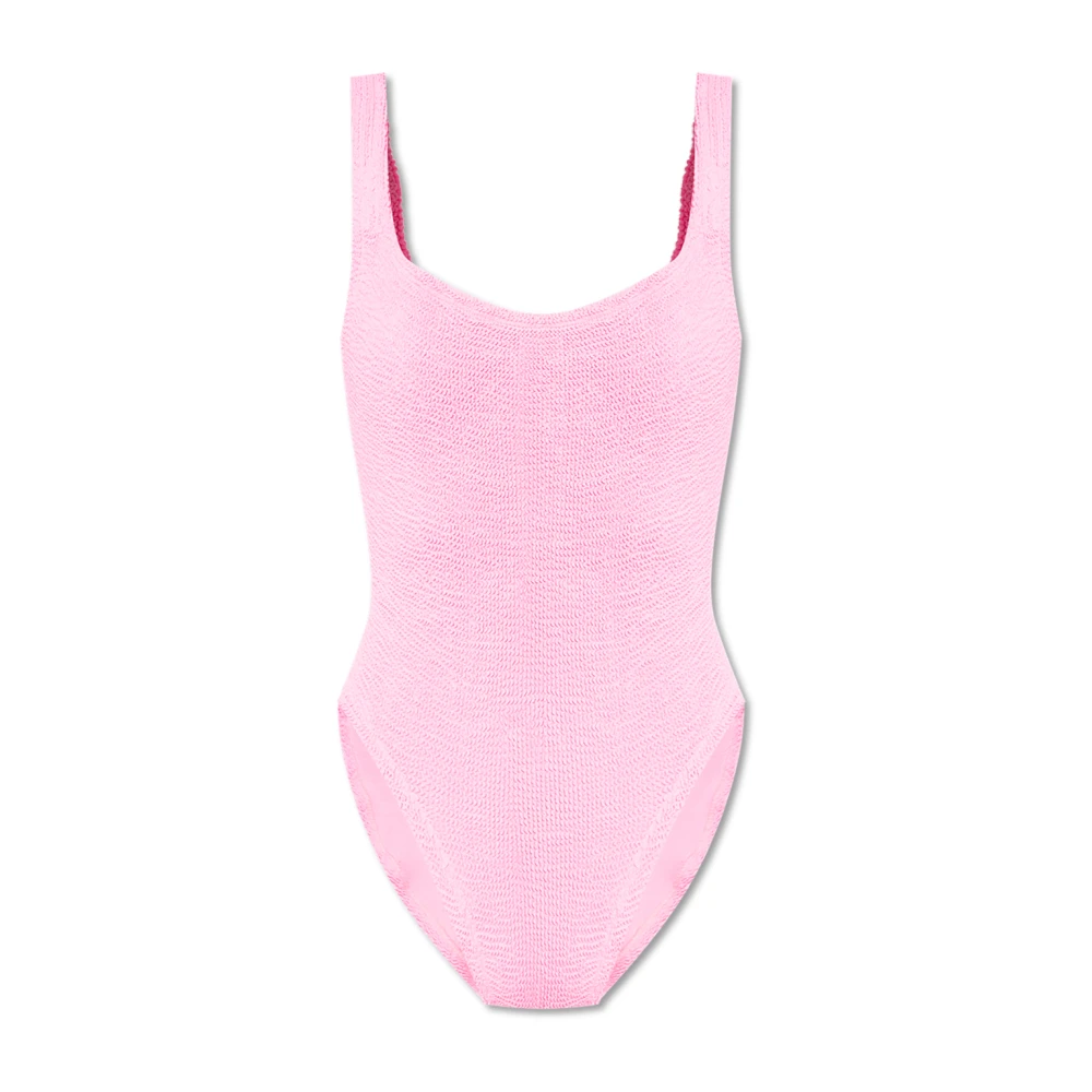 Hunza G Women's Pink One-Piece Square Swimsuit - Swimsuits - One Size - Swimwear