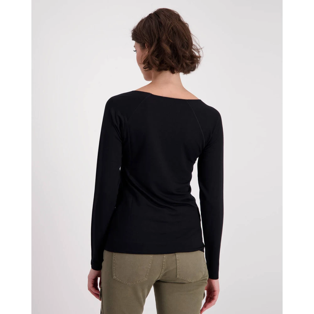 monari Stijlvolle Pullover T-shirt Black Dames