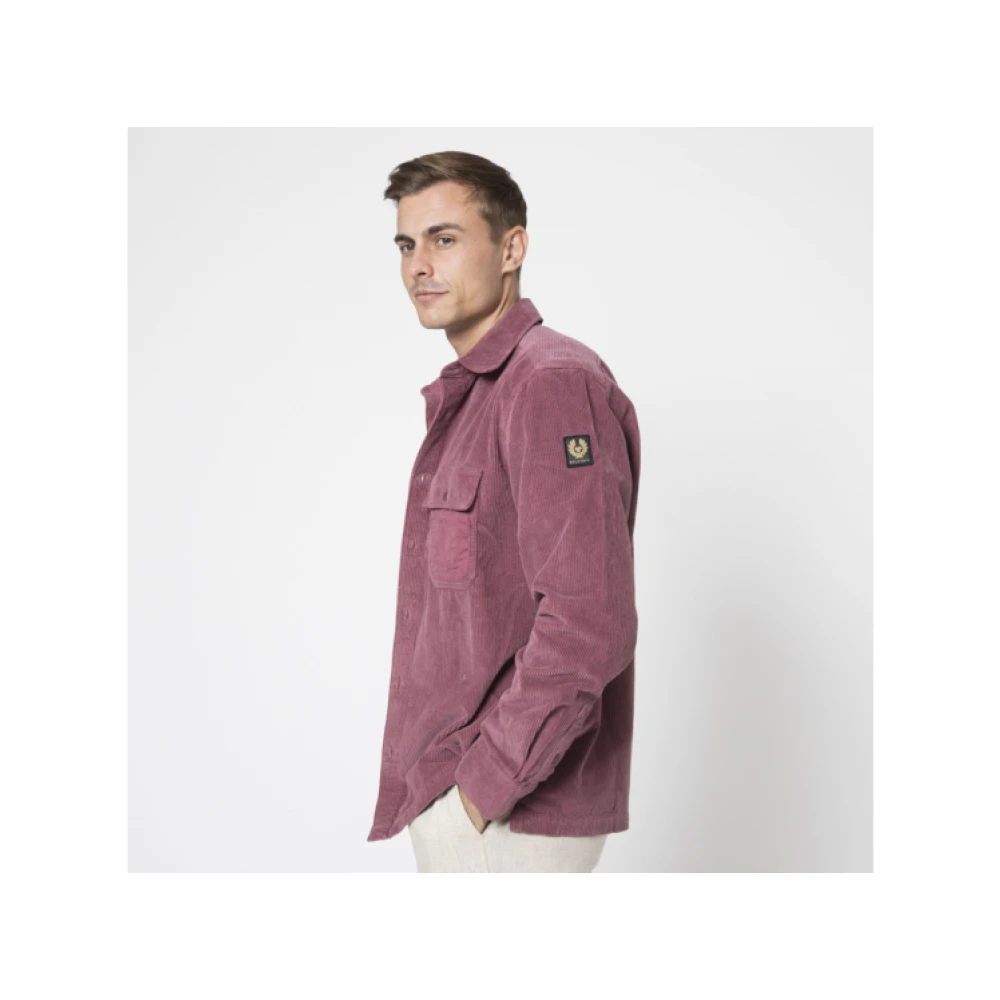Belstaff Bordeaux Corduroy Overshirt Red Heren