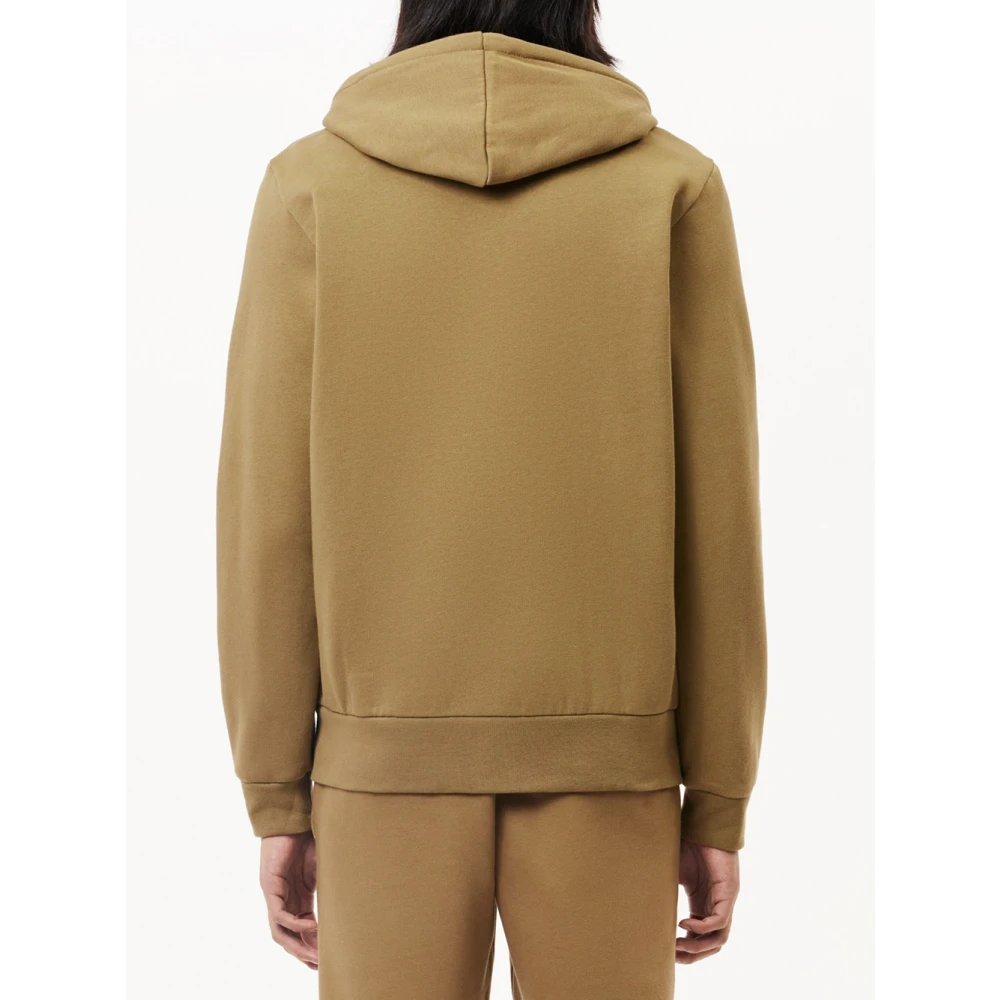 Lacoste Bruine Rits Hoodie Sportieve-Chique Stijl Brown Heren