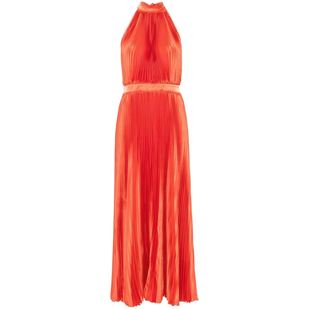 L'idée Wortel Oranje Halternek Jurk met Open Rug Orange Dames