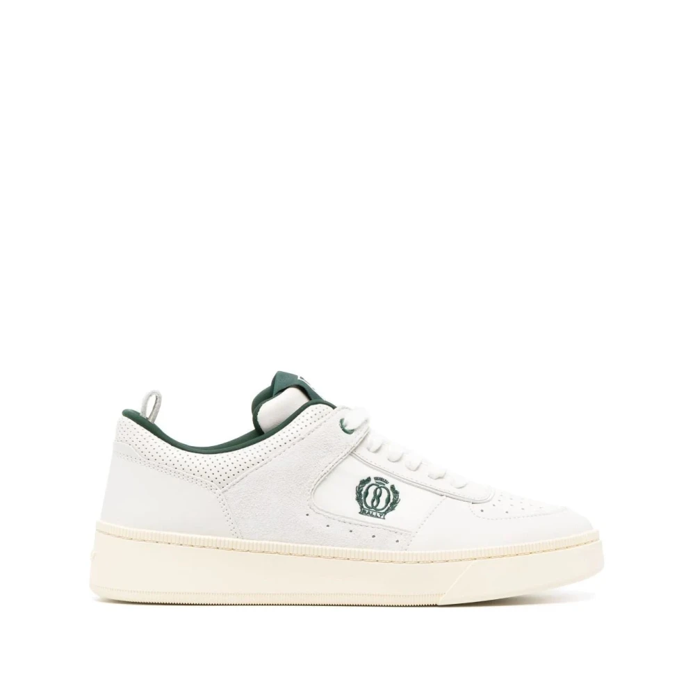 Bally Witte lage sneakers met geborduurd logo White Heren