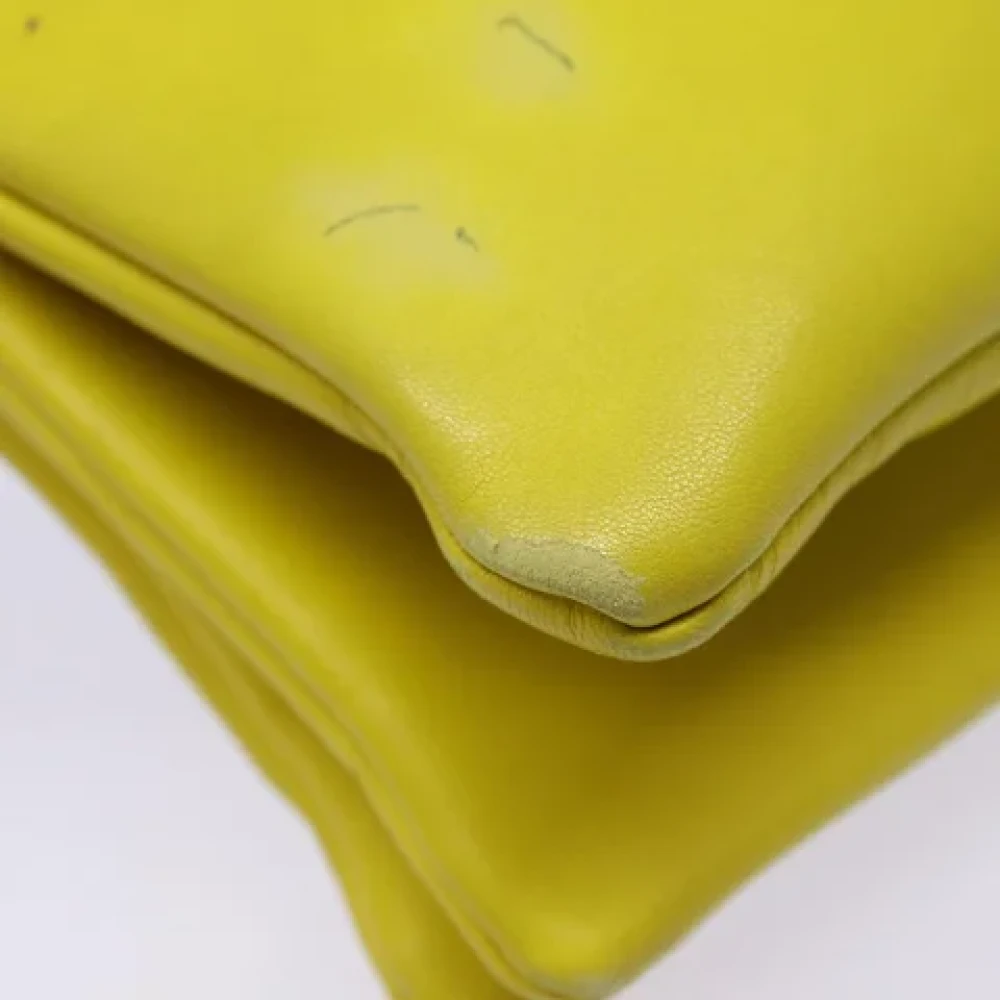 Celine Vintage Pre-owned Leather celine-bags Yellow Dames