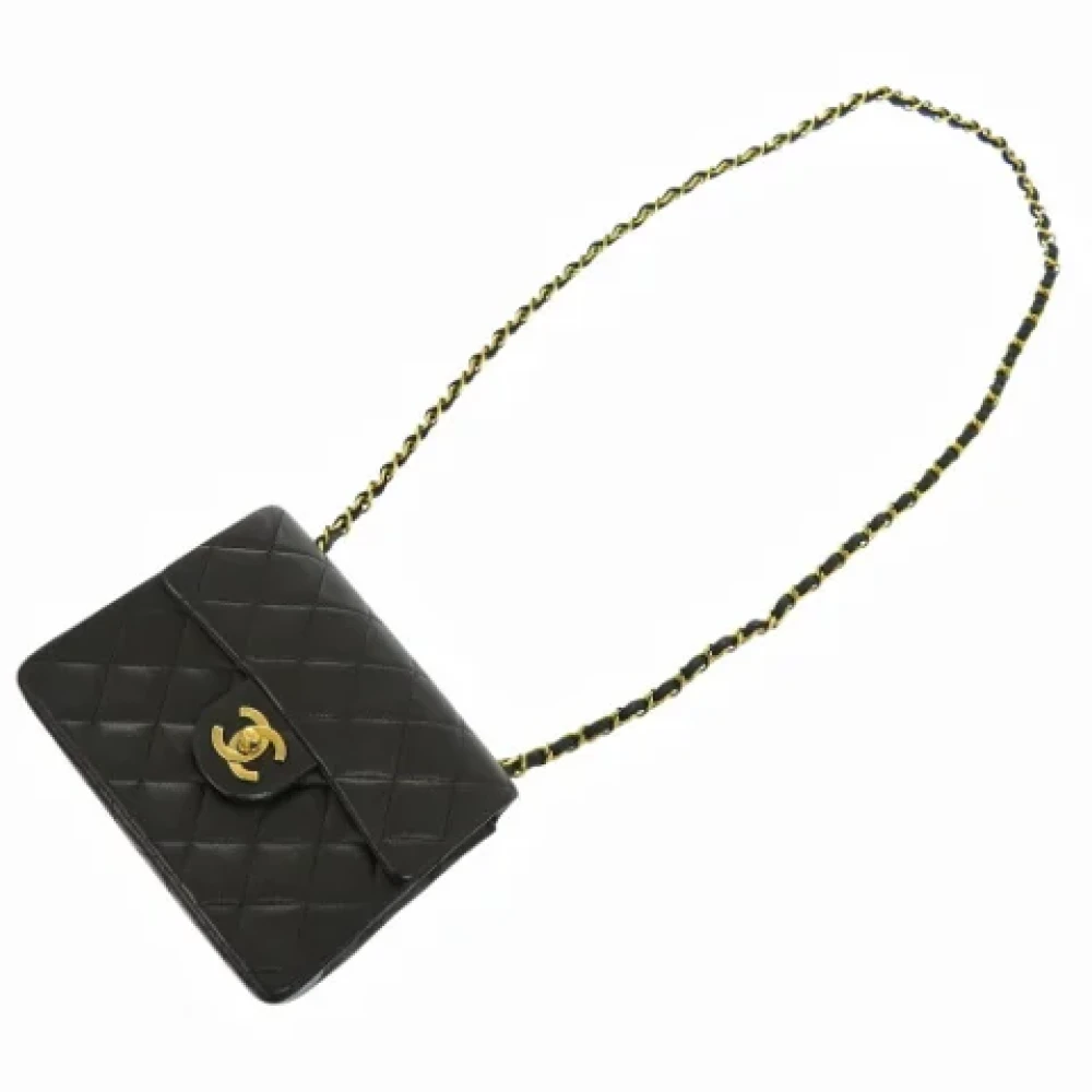 Chanel Vintage Pre-owned Leather shoulder-bags Black Dames