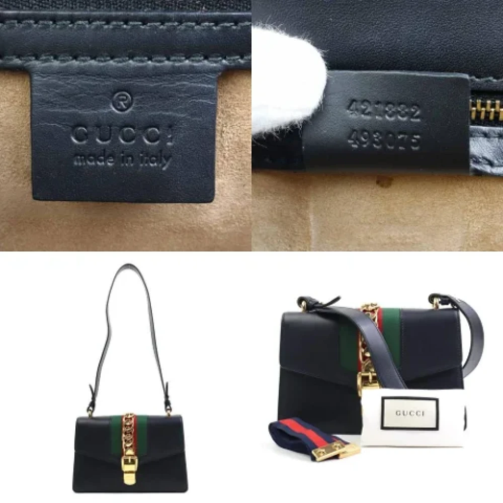 Gucci Vintage Pre-owned Leather gucci-bags Black Dames