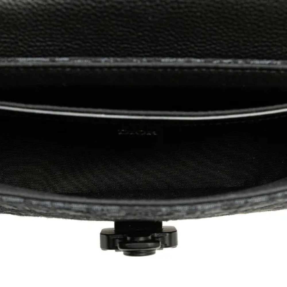 Dior Vintage Pre-owned Canvas shoulder-bags Black Dames
