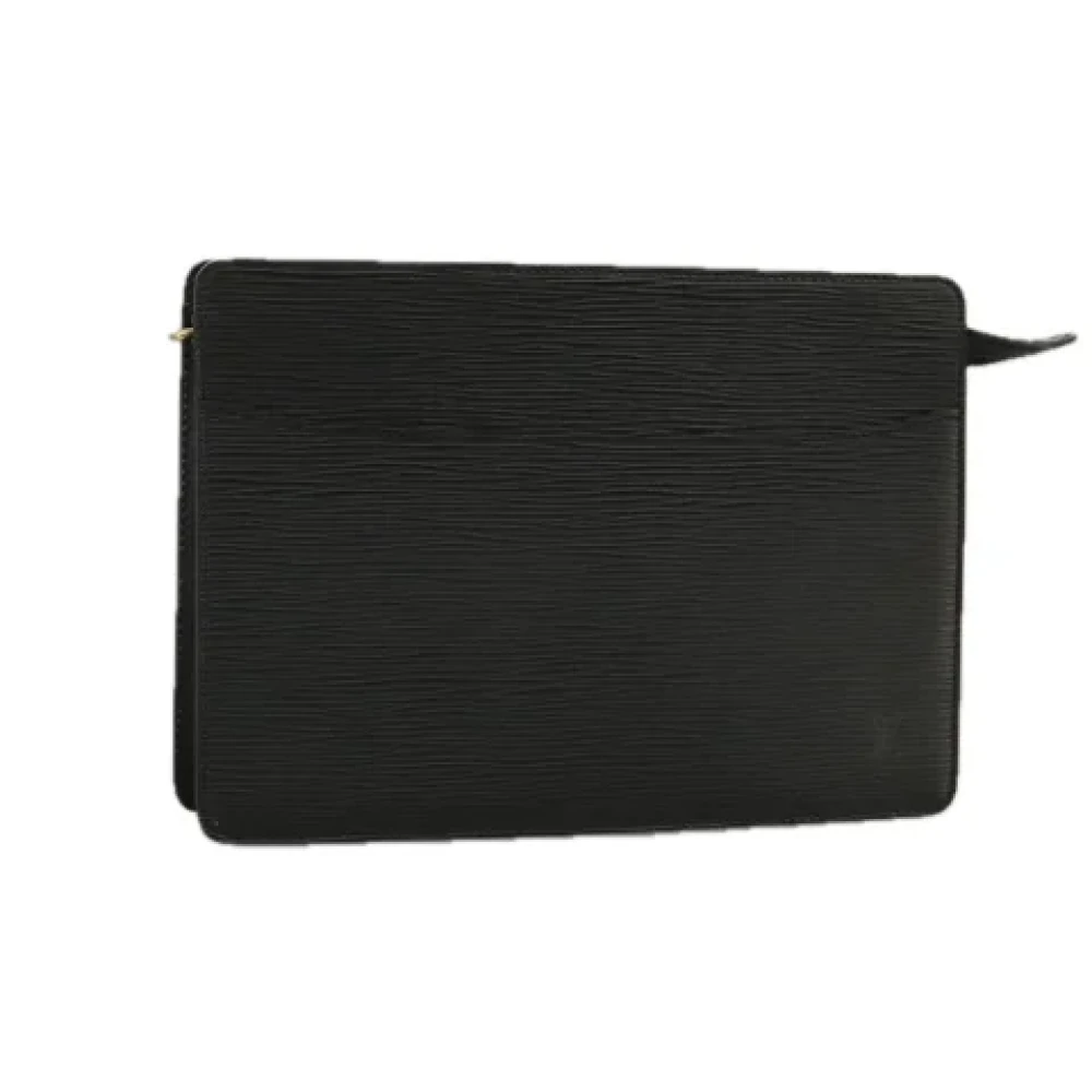 Louis Vuitton Vintage Pre-owned Leather clutches Black Dames