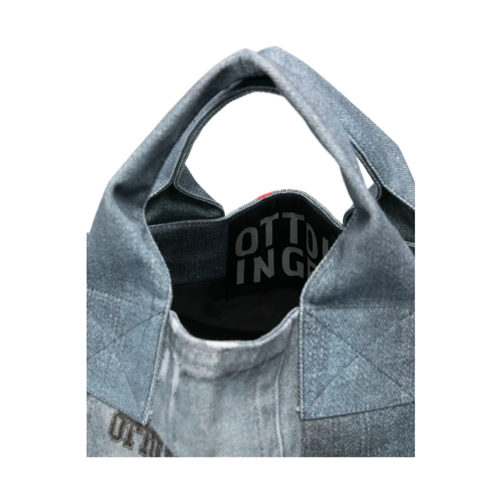 Ottolinger Indigo Blauwe Tote Tas met Logo Print Blue Dames