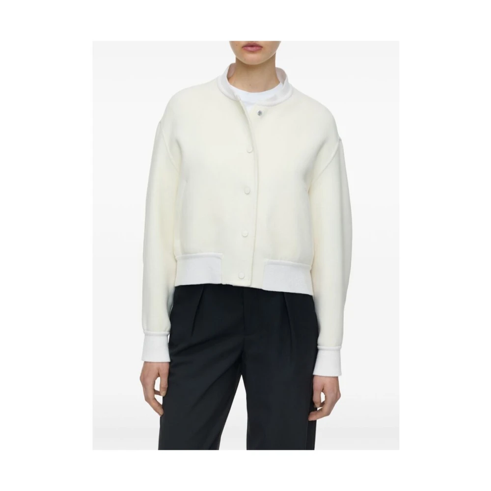 closed Witte Wolblend Baseball Jack White Dames