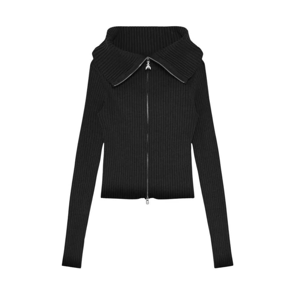 PATRIZIA PEPE Zwarte Gebreide Top Black Dames