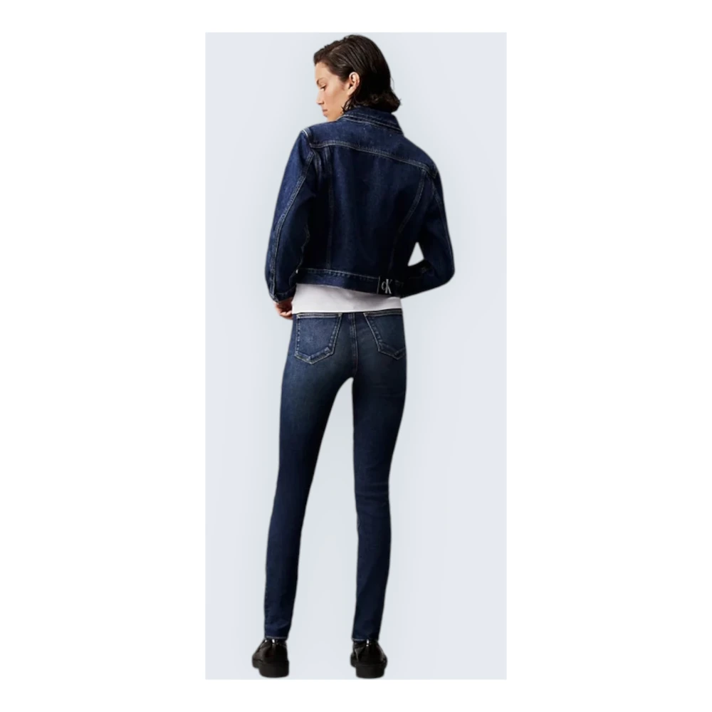 Calvin Klein Hoge taille jeans voor vrouwen Blue Dames