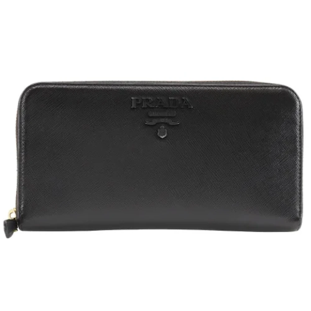 Prada Vintage Pre-owned Fabric wallets Black Dames