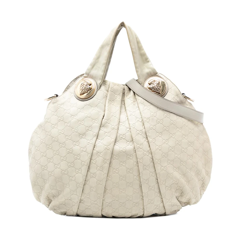 Gucci Vintage Women's White Vintage Handbags, One Size, Pre-Owned Leather Shoulder Bag