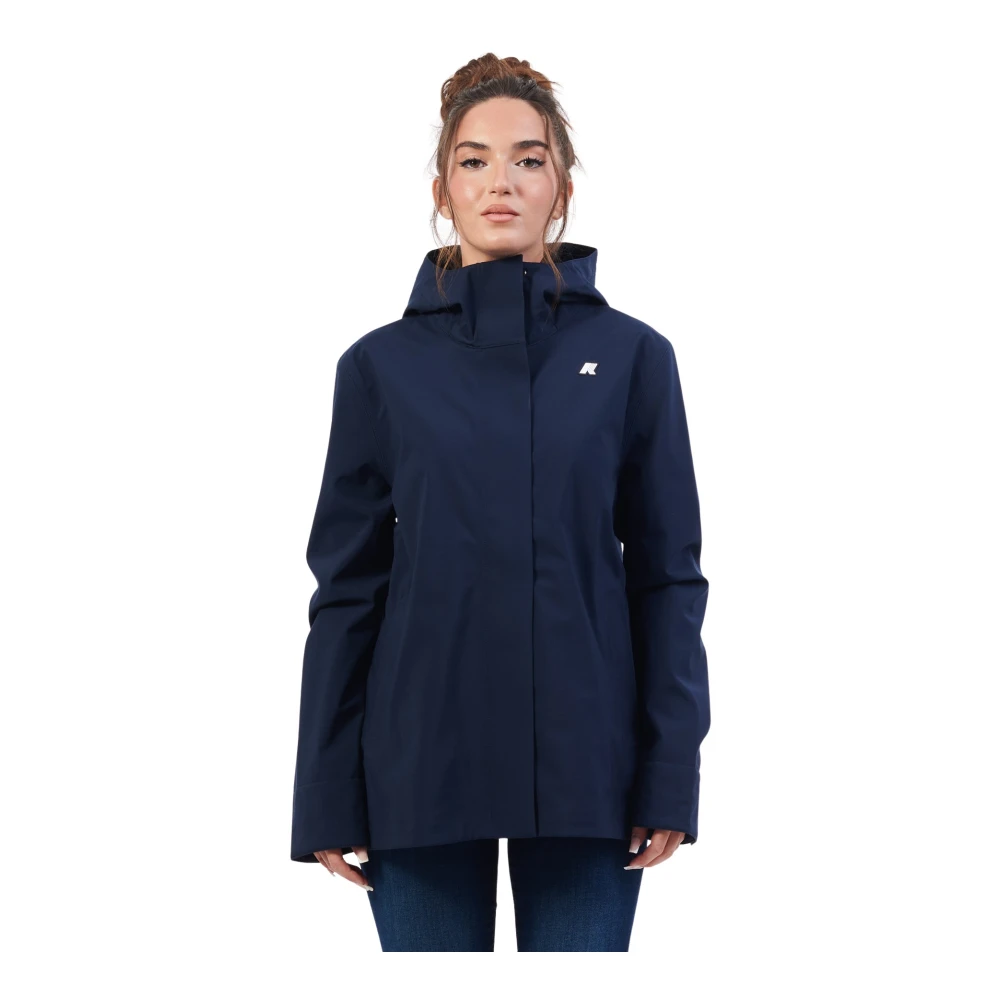 K-way Blauwe Waterdichte Jas Madalina Blue Dames