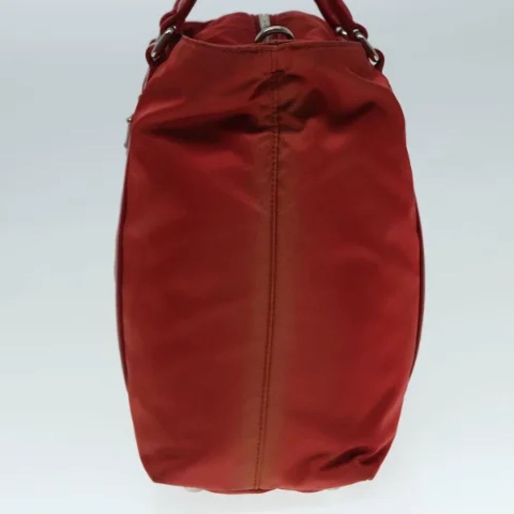 Prada Vintage Pre-owned Nylon handbags Red Dames