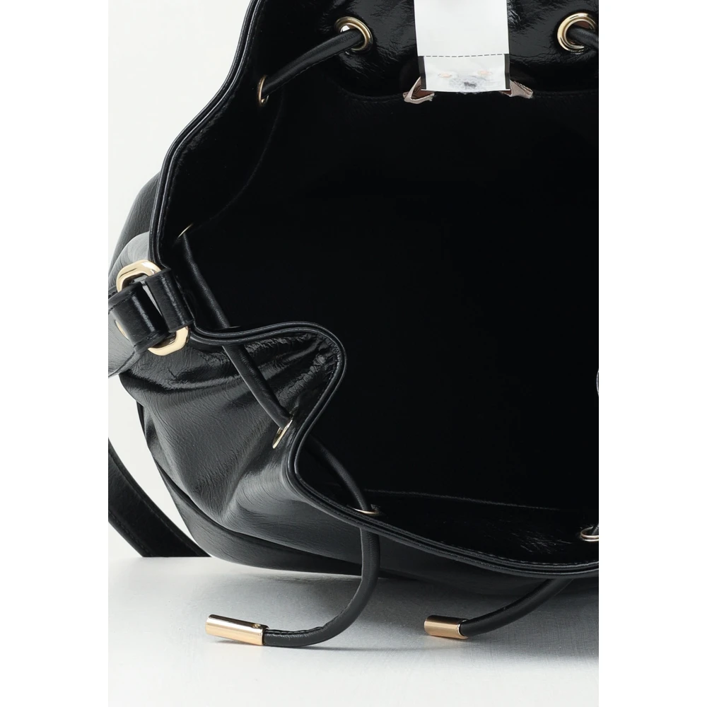 N21 Zwarte bucket tas met trekkoordsluiting Black Dames