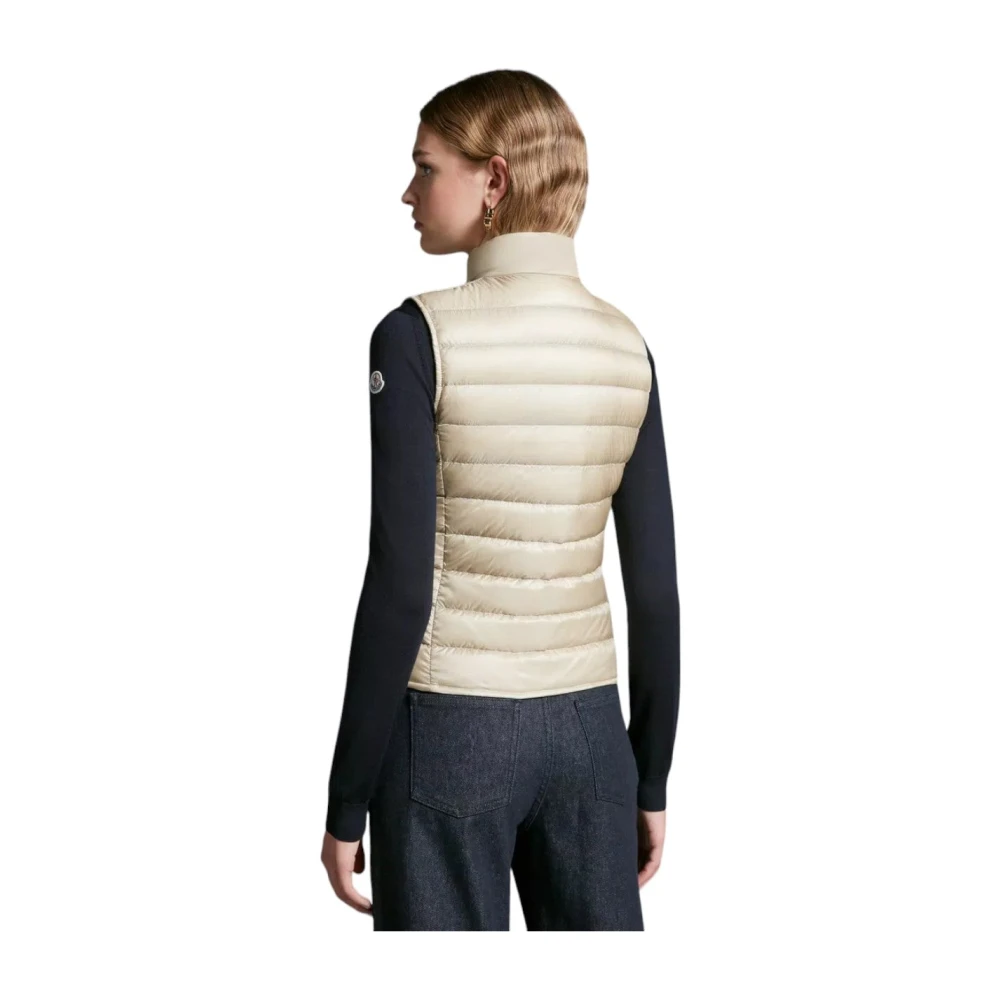 Moncler Slim Fit Down Gilet Beige Dames